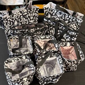9 matching thirty one Black and White Patterned Tote Bags